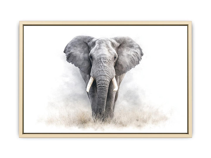 Modern Grey Elephant Art Painting  Art Print