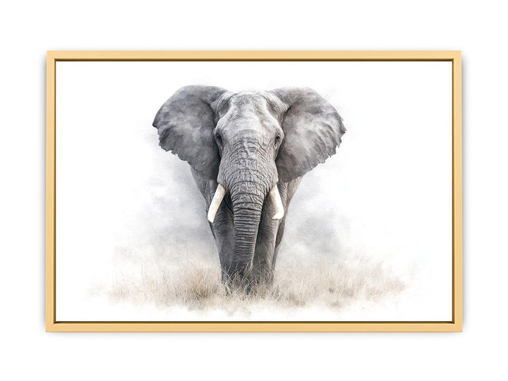 Modern Grey Elephant Art Painting  Streched canvas