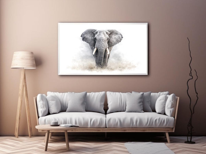 Modern Grey Elephant Art Painting