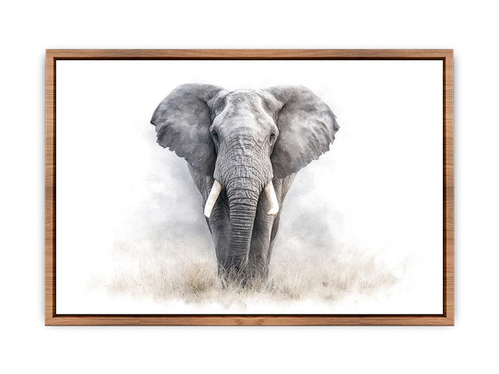 Modern Grey Elephant Art Painting Poster