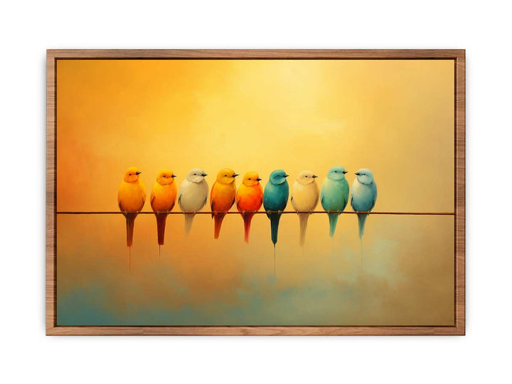 Modern Bird Branches Art Painting 