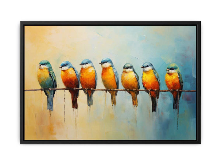 Brids on Branch  Canvas Print