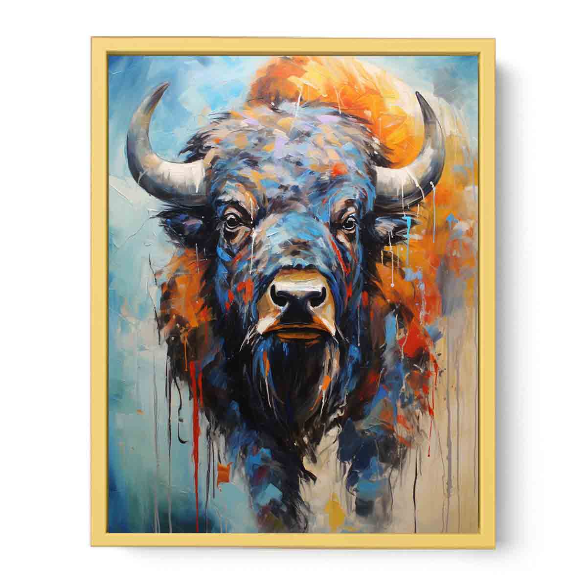 Modern Buffalo Art Painting  Poster