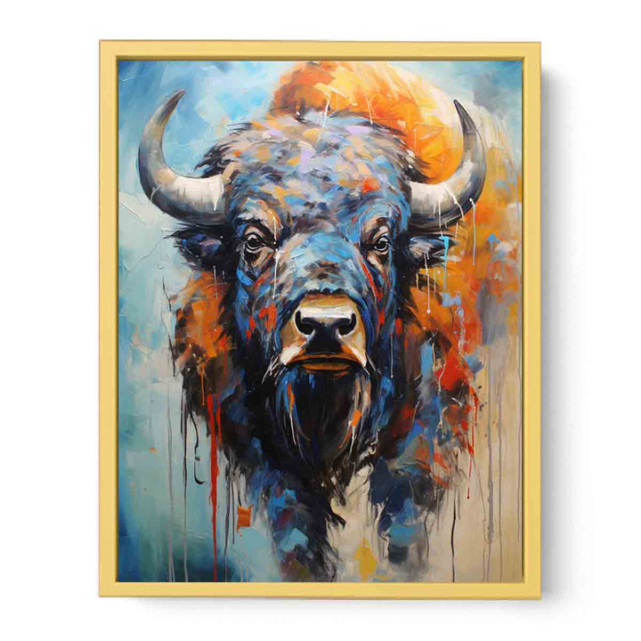 Modern Buffalo Art Painting  Poster