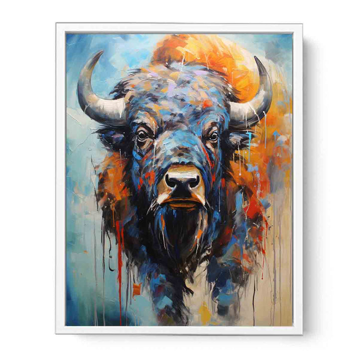 Modern Buffalo Art Painting Canvas Print