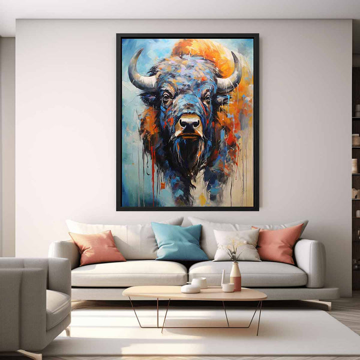 Modern Buffalo Art Painting 
