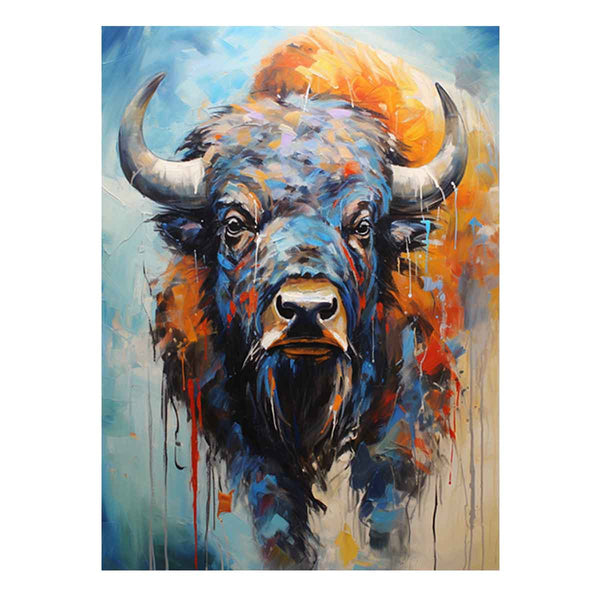 Modern Buffalo Art Painting 