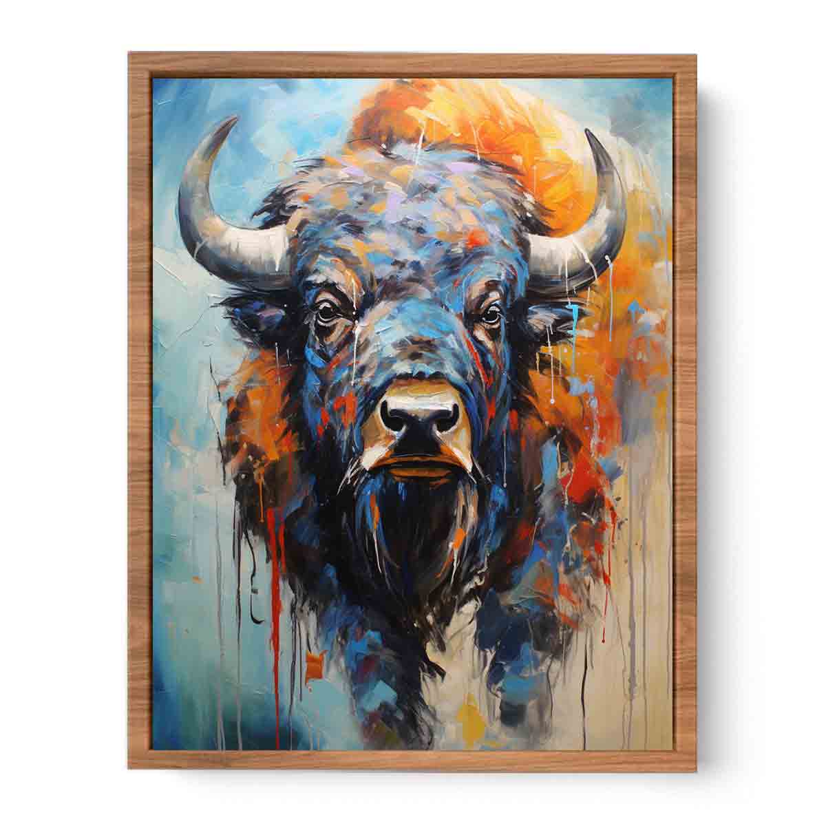 Modern Buffalo Art Painting 