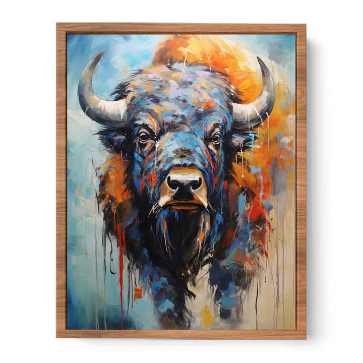 Modern Buffalo Art Painting 