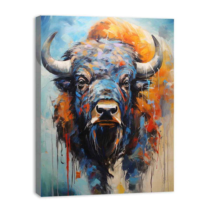Modern Buffalo Art Painting 