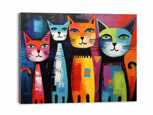 Cubist Cat Painting