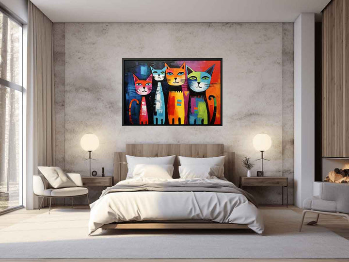 Cubist Cat Painting