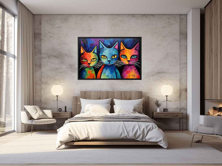 Modern Cat Art Painting