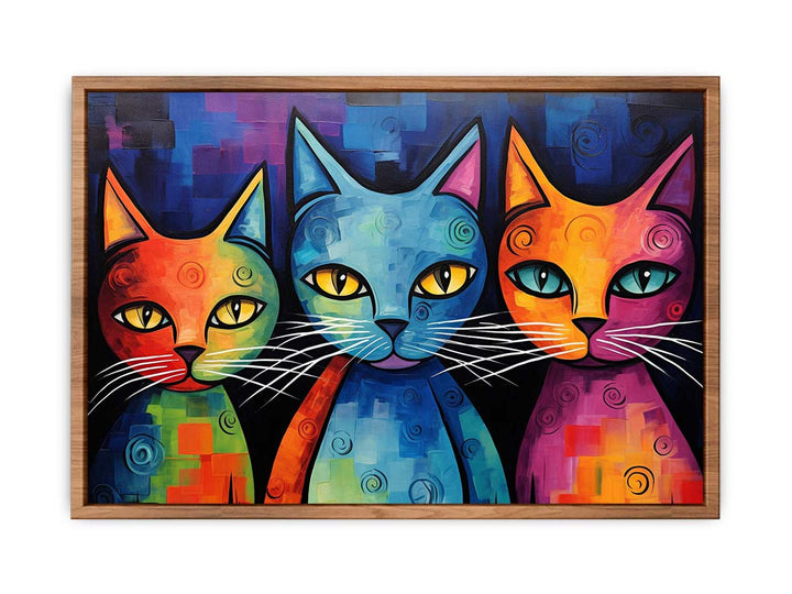 Modern Cat Art Painting Poster