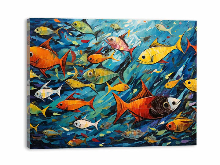Fishes Modern Art Painting 
