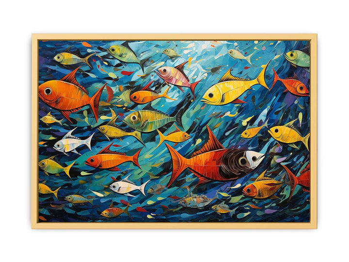 Fishes Modern Art Painting  Poster