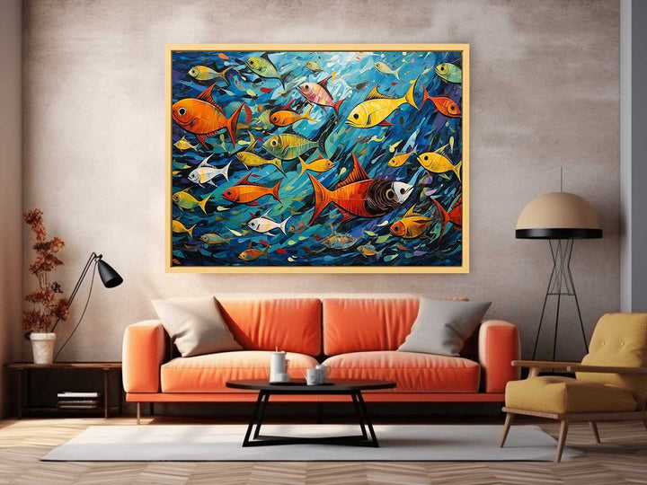 Fishes Modern Art Painting 