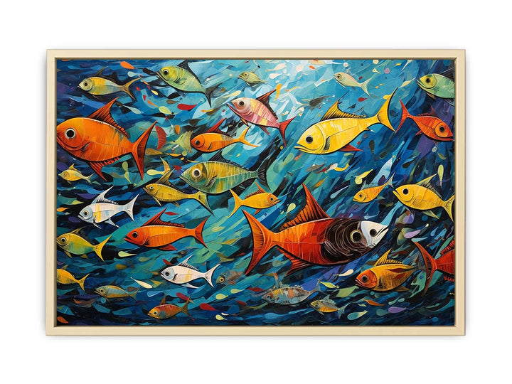 Fishes Modern Art Painting Framed Print