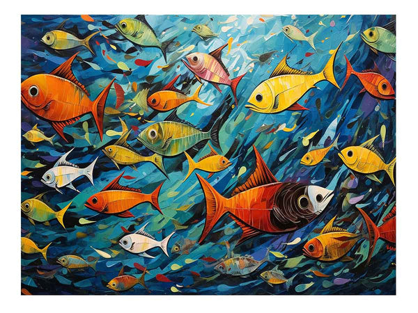 Fishes Modern Art Painting 