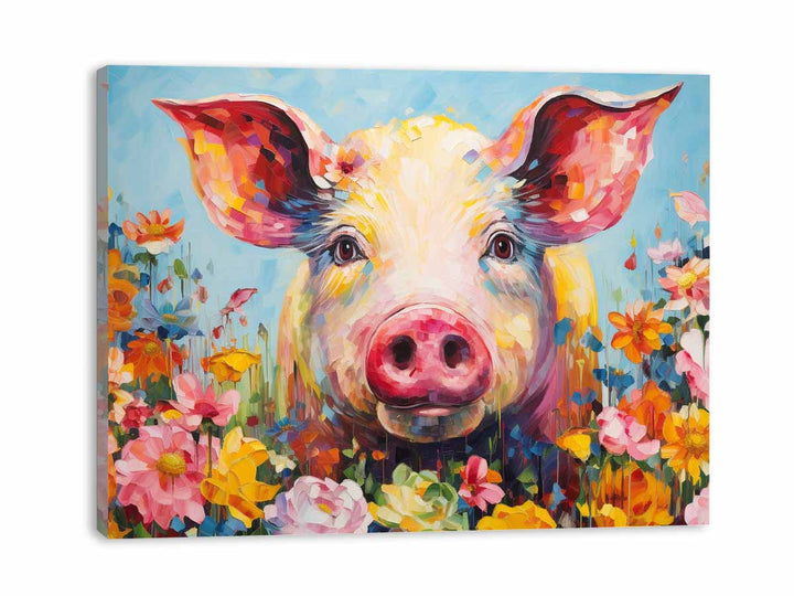 Pig Modern Art Painting 