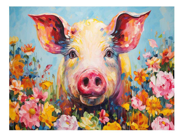 Pig Modern Art Painting 