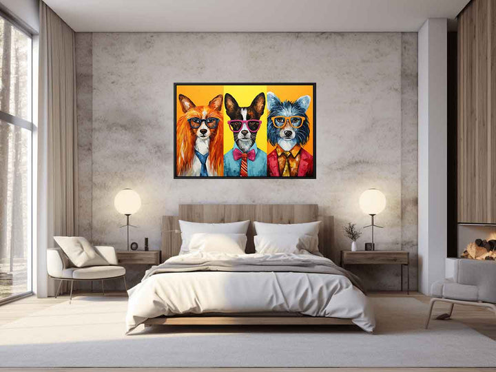 Modern Animals with Glasses Painting