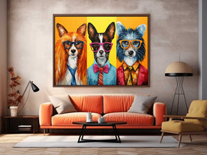 Modern Animals with Glasses Painting