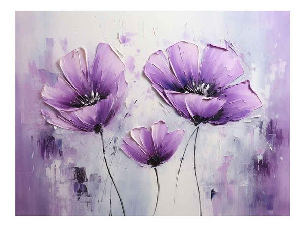 Purple Flowers Art Painting