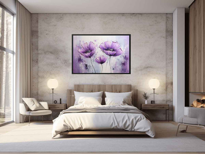 Purple Flowers Art Painting