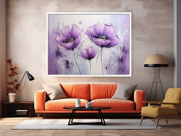 Purple Flowers Art Painting