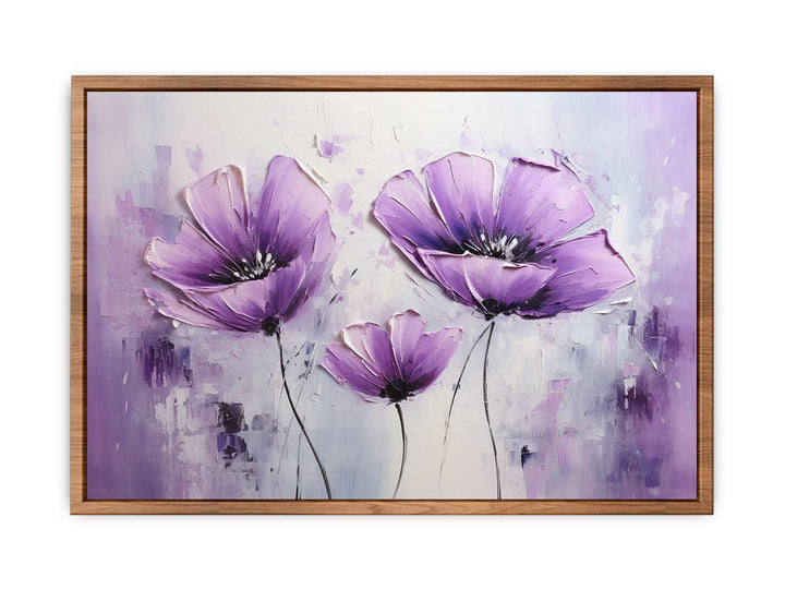 Purple Flowers Art Painting  Poster