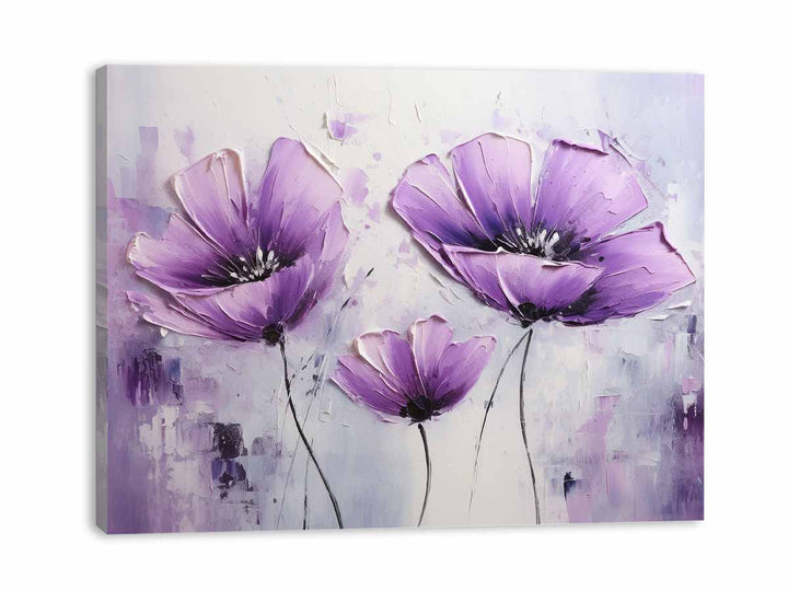 Purple Flowers Art Painting