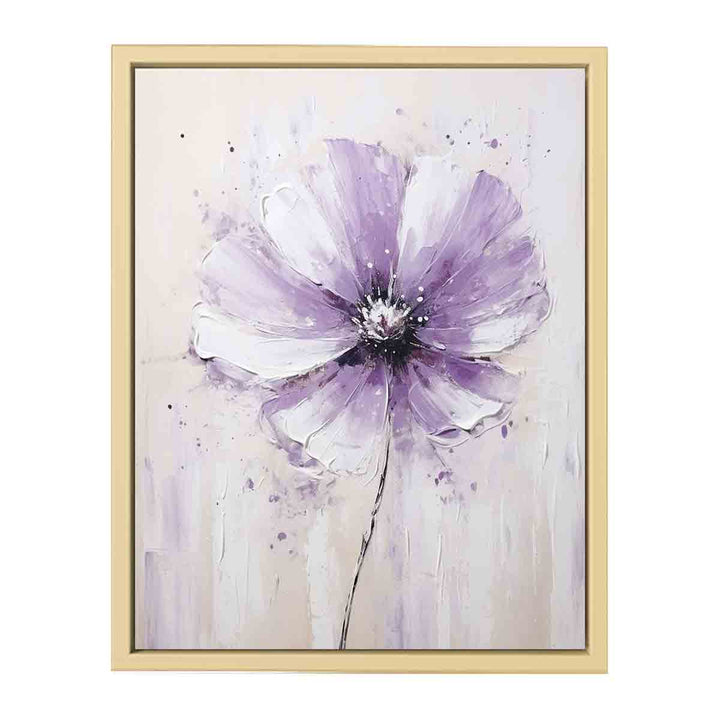 Flower White Purple Art Painting   Art Print