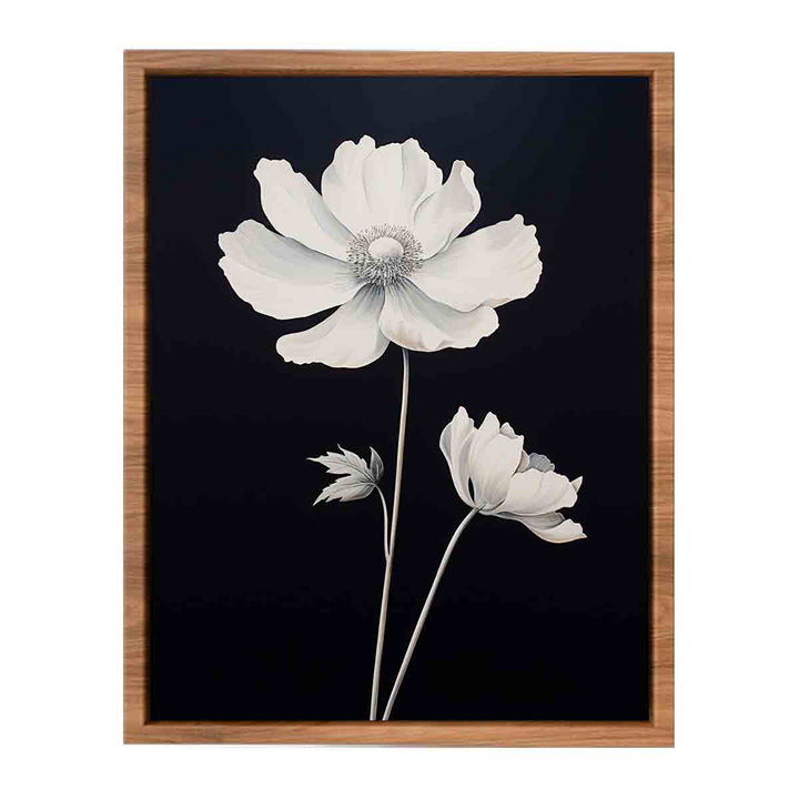 White  Flower Painting  Poster