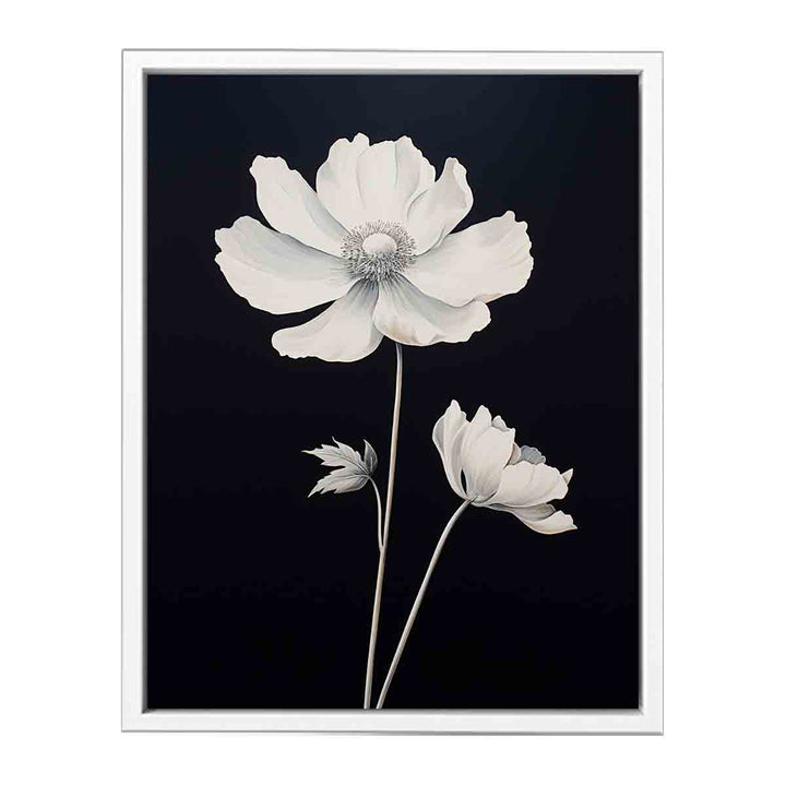 White  Flower Painting  Framed Print