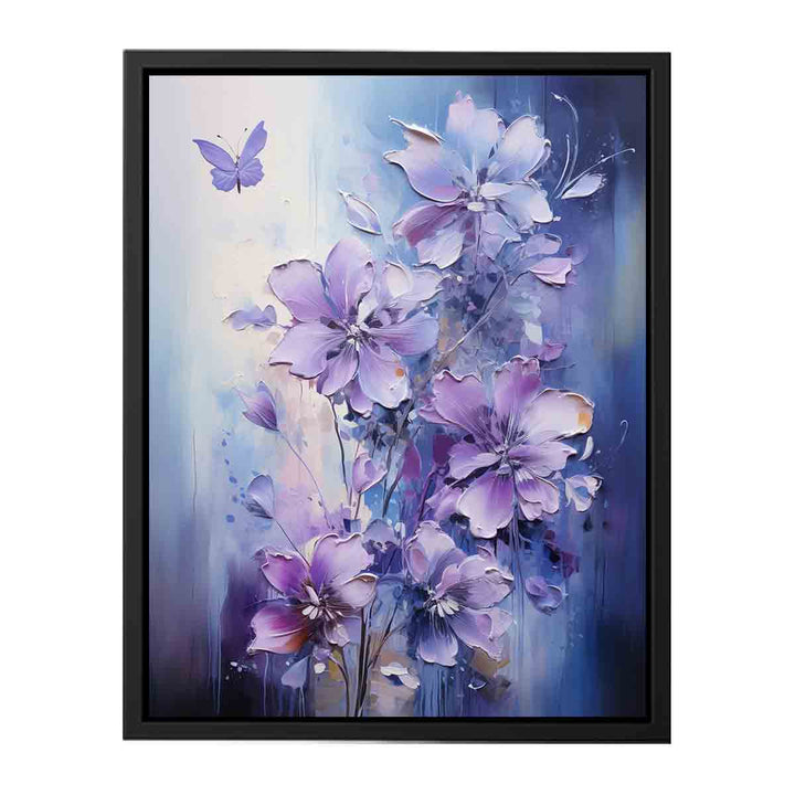 Flower Purple Grey Art Painting  