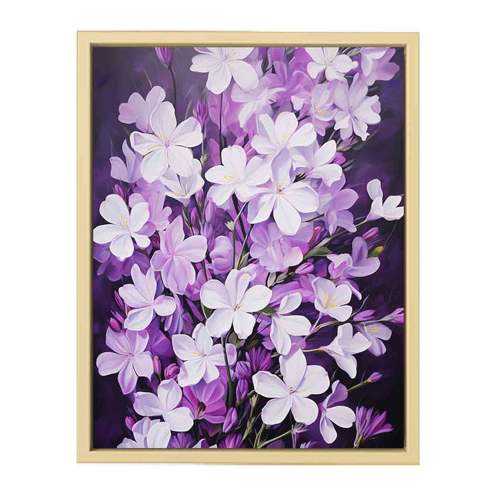 Purple White Flowers   Art Print