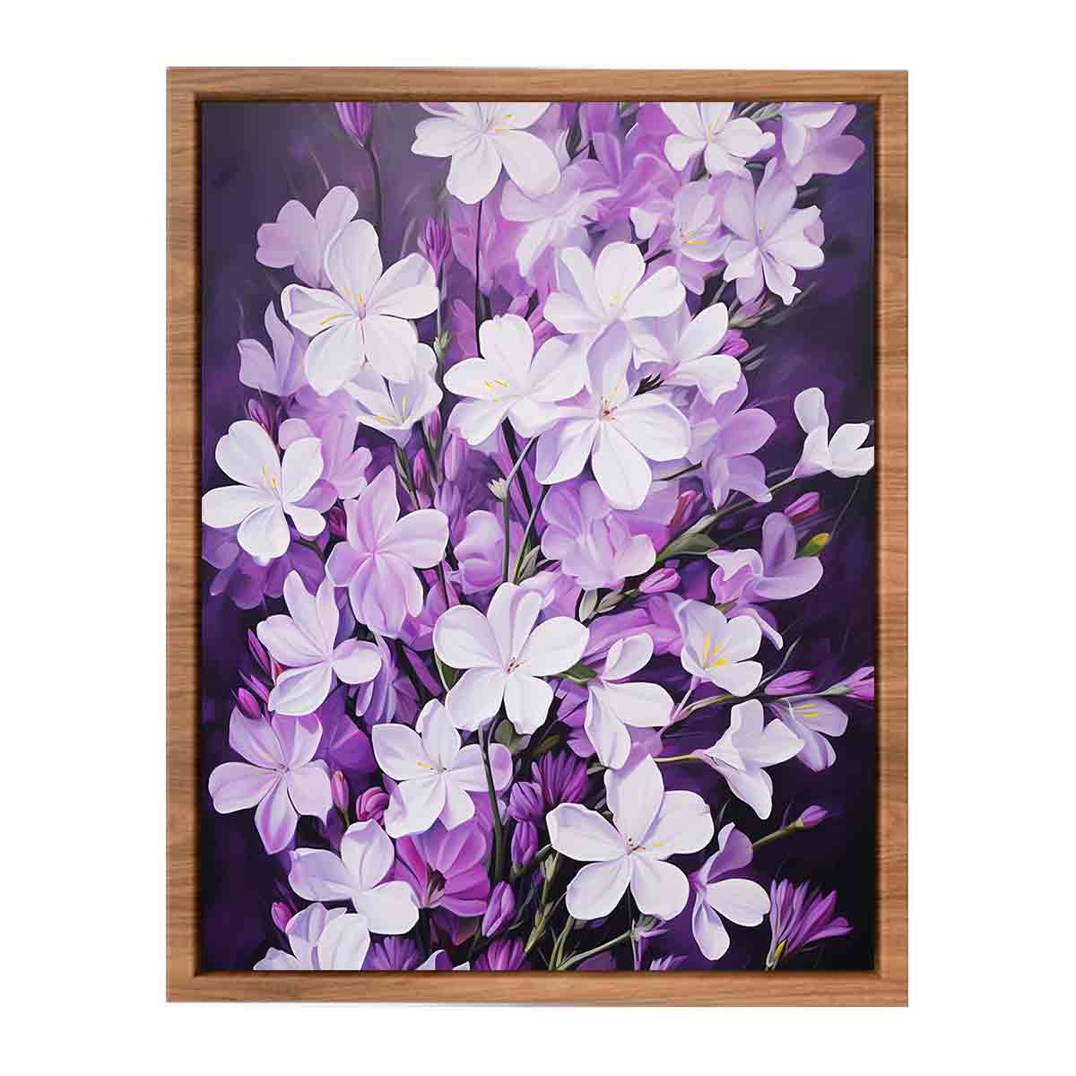 Purple White Flowers  Poster