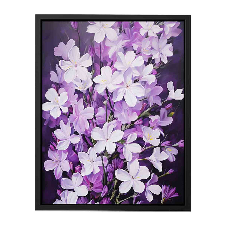 Purple White Flowers   Canvas Print