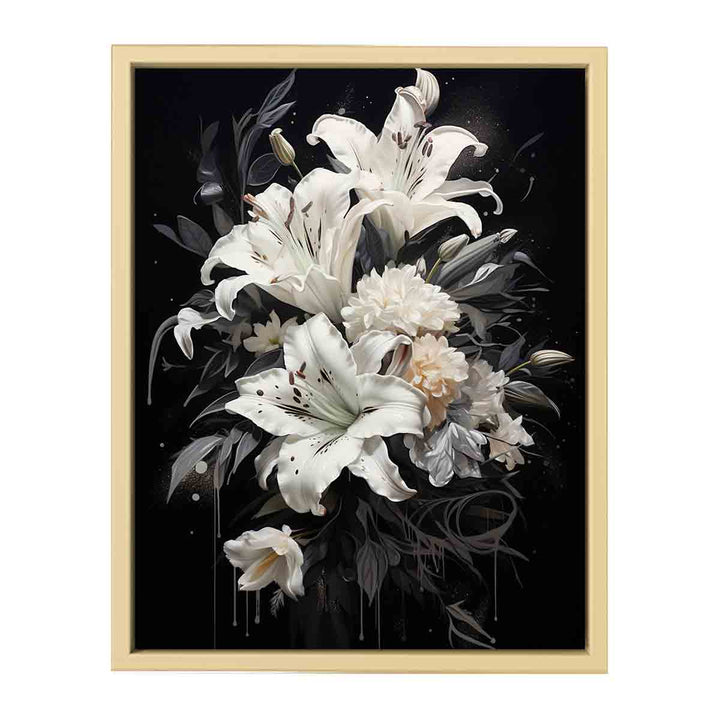 White Flowers Painting   Art Print