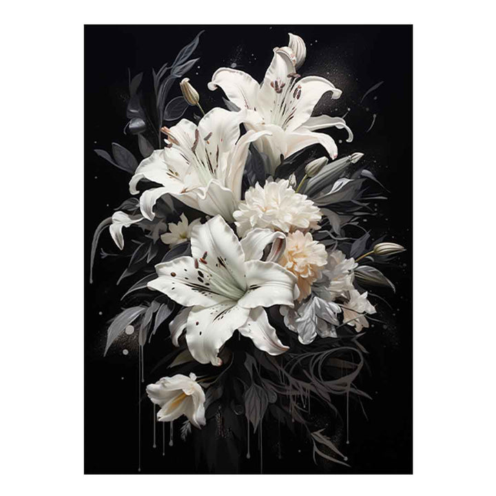 White Flowers Painting
