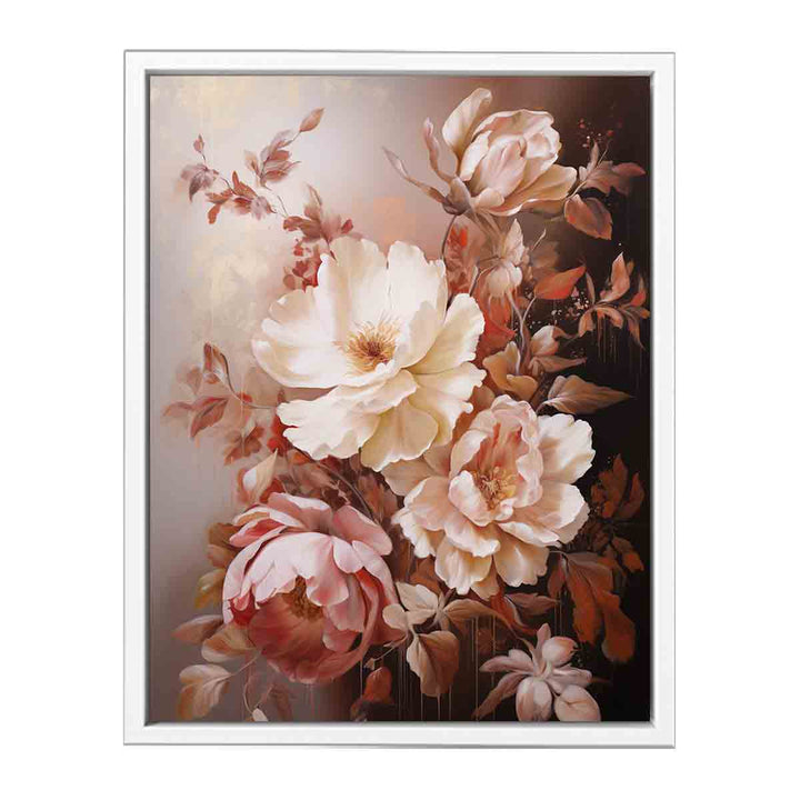 Brown Flower  Art Painting  Framed Print
