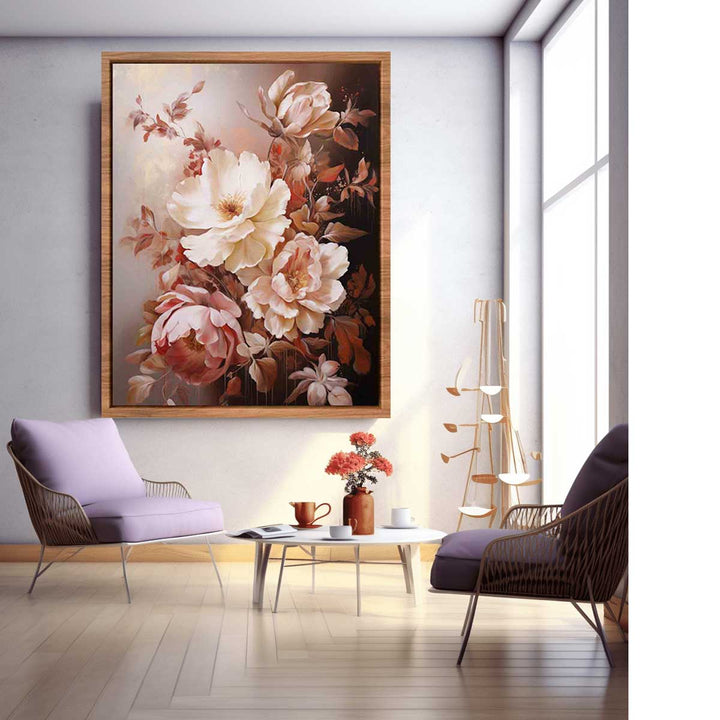 Brown Flower  Art Painting