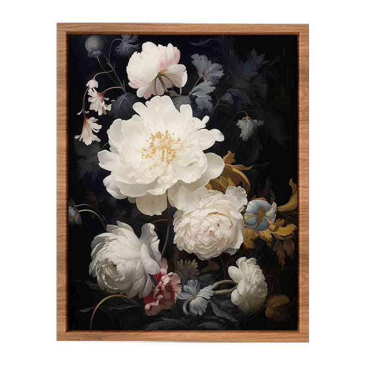 White Flowers  Poster