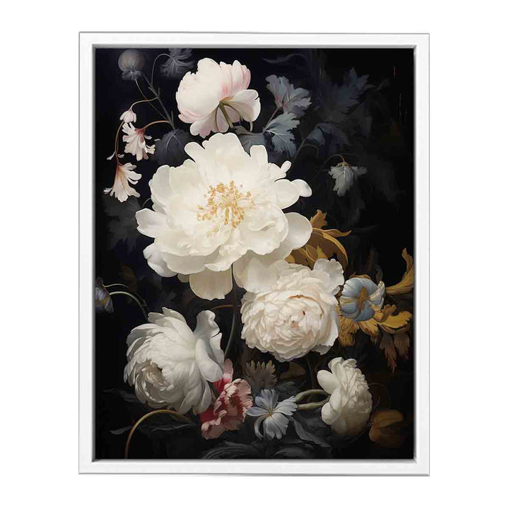White Flowers  Framed Print
