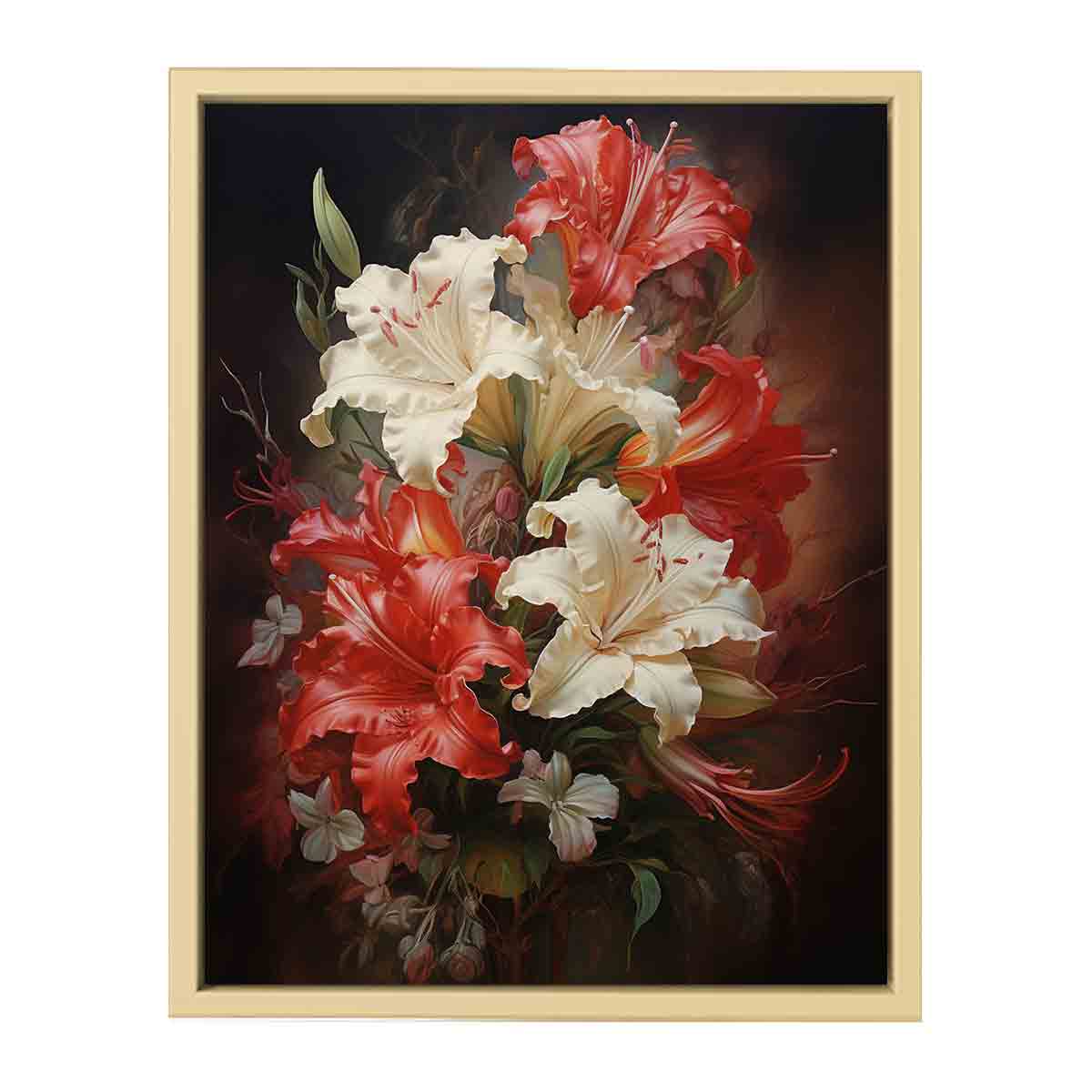 Flower Red  Art Painting   Art Print