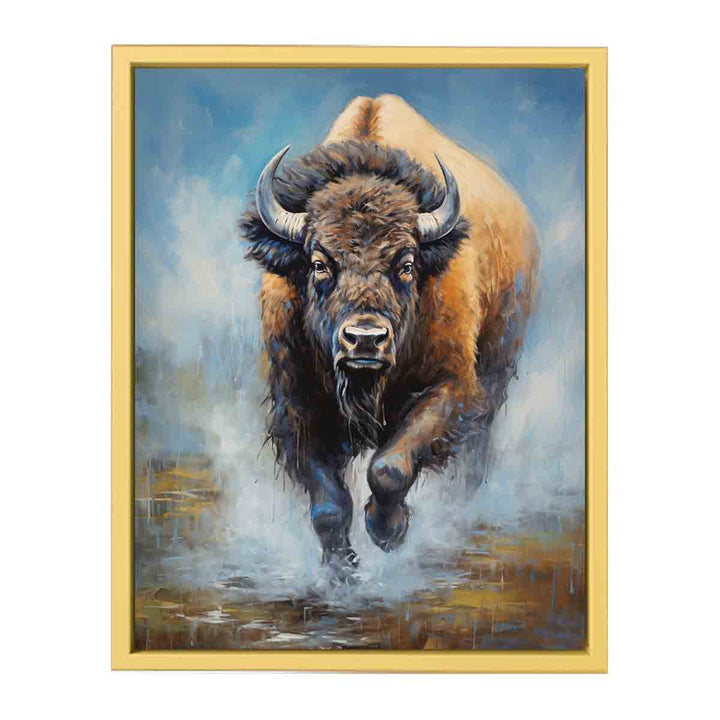 Running Bull   Streched canvas