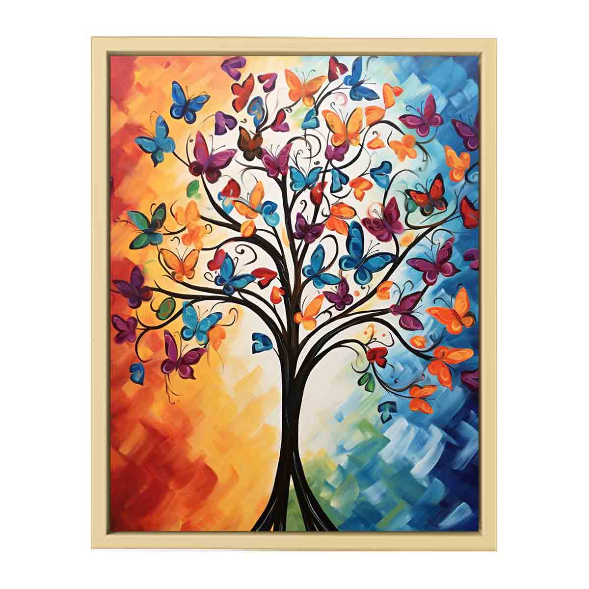 Buterfuly Tree Modern Art  Art Print