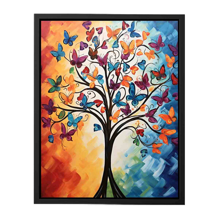 Buterfuly Tree Modern Art  Canvas Print