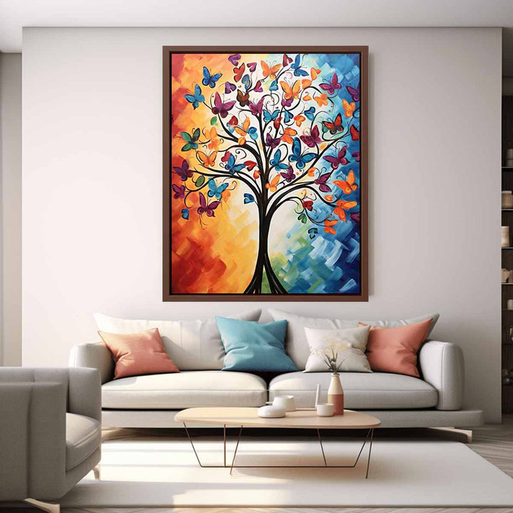 Buterfuly Tree Modern Art Painting